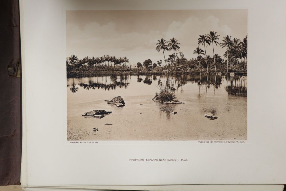 An early 20th century photograph of New Zealand Pink Terrace, L. Rotomahana and an album of views, Java